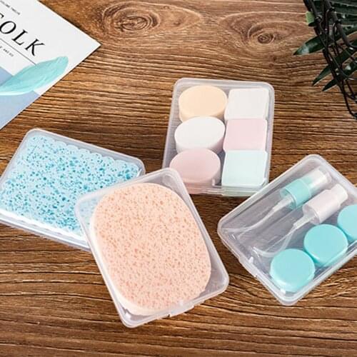 3 Sizes Durable Plastic Storage Box Transparent Square Jewelry Practical Container Box For Women Travel Cosmetic Organizer
