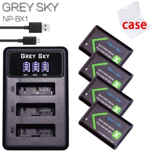 NP-BX1 NPBX1 NP BX1 Battery &3LED charger for sony alpha WX350 RX100 FDR-X3000 AS100V HX400 HX60 GWP88 HDR-AS300R DSC RX1 Camera