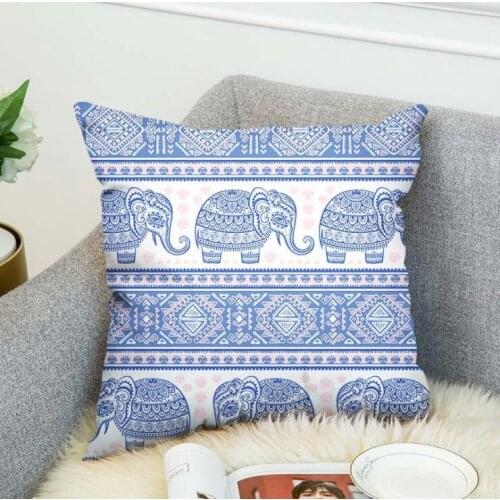 Watercolor Elephants New High Grade Decorative Pillow Case Car Home Sofa Cushion Cover 3D Digital Print style-3