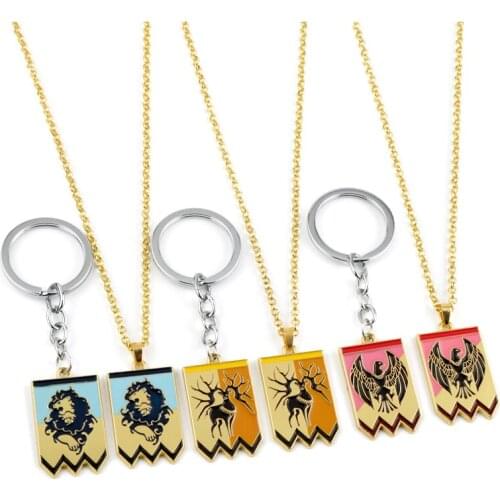 Anime Fire Emblem Key chain Necklace Animal Flag Logo Necklace with Pendant Chain Charms Jewelry Gifts