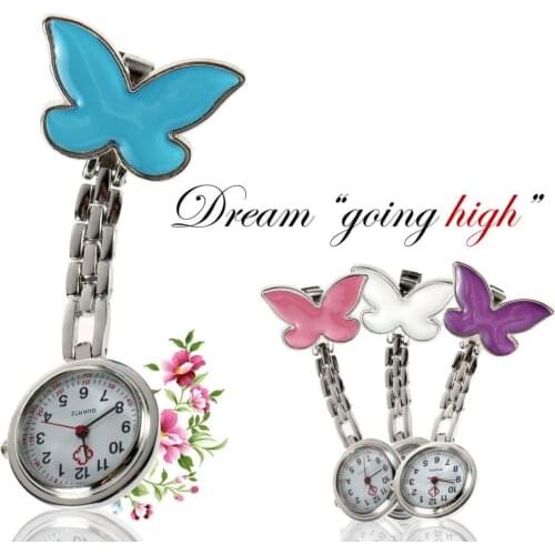 Antique Stainless Steel Nurse clock on a chain pocket Watch Silver color Medical Doctor Brooch Quartz Analog Pendant Watch#2