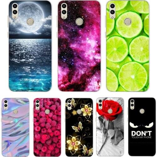 Silicone TPU Case For Huawei Honor 8C BKK-L21 Soft Animal Flower Cartoon Printing Case Protective Cover for honor8C fundas Coque