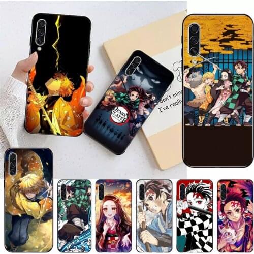 Demon Slayer Kimetsu no Yaiba Anime Phone Case For Samsung galaxy S 9 10 20 A 10 21 30 31 40 50 51 71 s note 20 j 4 2018 plus