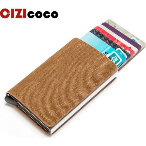 High Quality Oxford Credit Card Holder RFID Blocking Card Holder Anti-theft Aluminium Card Bag Automatical Pop-up Card Wallet