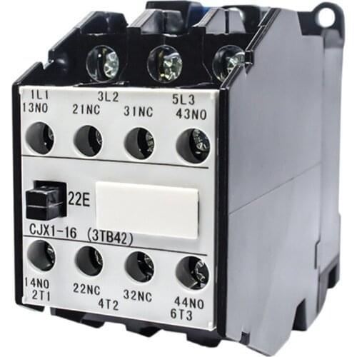 CJX1-16A AC magnetic contactor CJX1-16/22 3TB42 ac motor contactor 24V 220V 380V 2NO 2NC