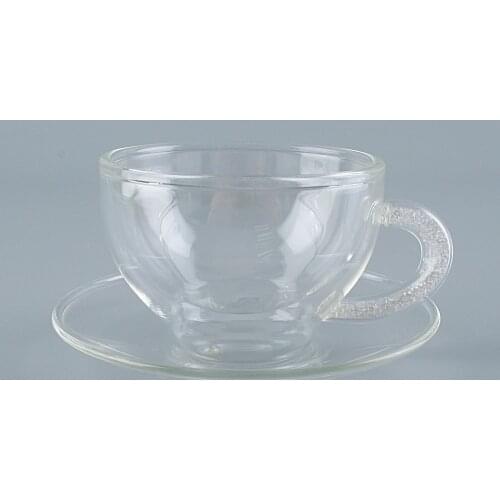 Double Coffee Mugs With The Crystal Handle Mugs Drinking Insulation Double Wall Glass Tea Cup Milk Drinkware Creative Gift Box