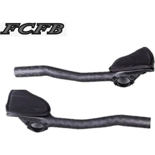 FCFB NO LOGO Cycling Bicycle Highway Rest Handlebar Road Bike Aero TT Handlebars Trial Race Full 12k Carbon Extended Parts 325g