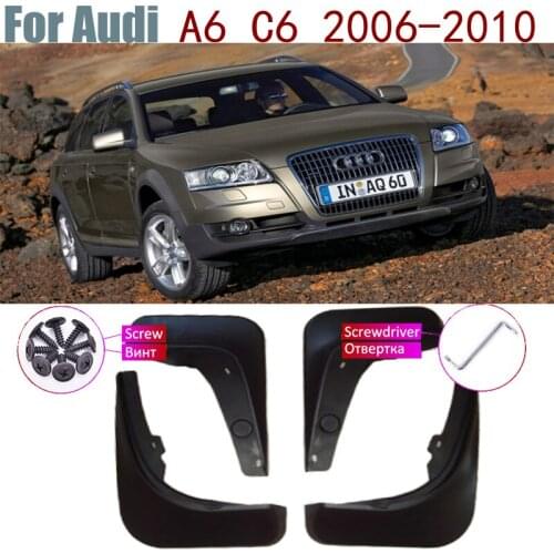 Fender Mud Guard Splash Flaps Mudguards Accessories Car Mudflap For Audi A6 Sedan Saloon C6 3th 3 Gen 2010~2006 F 2009 2008 2007