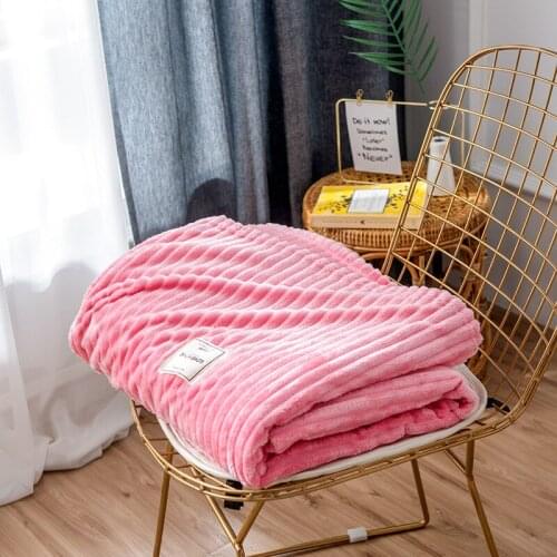 New style flannel blanket pure color leisure blanket plain multi-purpose blanket chemical fiber blanket sofa cover blanket