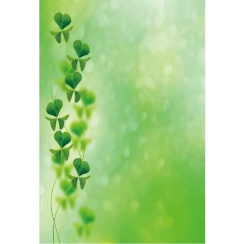 St. Patricks Day Backdrop Dreamy Clover Vine Green Photography Background Family Party Decor Photo Booth Studio Prop
