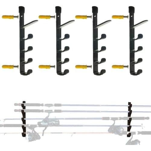 AUXPhome Perfect Fishing Rod Rack – Horizontal 10 Fishing Rod Storage Rack Holder Wall Mount to Hold Up to 10 Fishing Rods W Scr