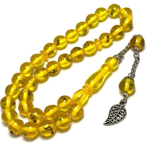 Islamic Tasbih Muslim Rosary Beads 33 Prayer Rosary For Men Bracelet For Men Accessory amber oltu amber stone Handmade Turkey