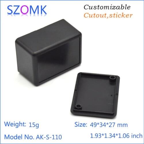 10 pcs, 49*34*27mm small plastic enclosure for power supply wired electronics plastic housing electrical instrument enclosure