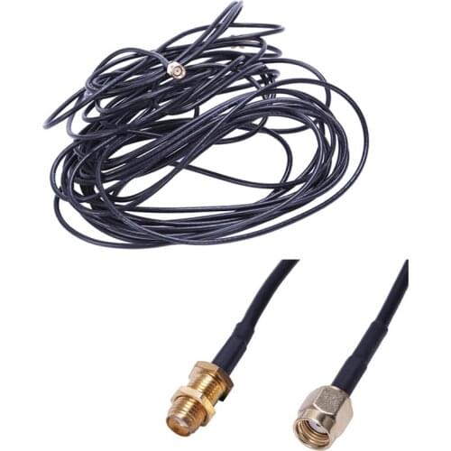 Hot 10M Black RP-SMA Male to Female Wifi Antenna Connector Extension Cable