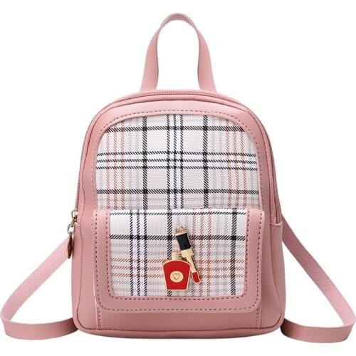 Vento Marea Mini Backpack Crossbody Bag For Teenage Girl Plaid Women Shoulder Phone Purse Korean Style New Trendy Female Bagpack