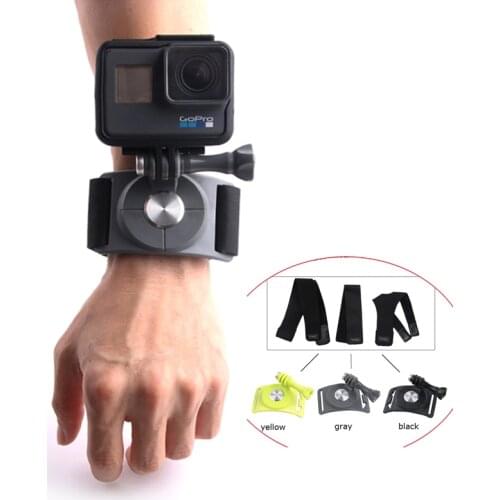 Go pro Wrist Band Multifunction 360 Degree Rotate Wrist Bandage Arm Mount Hand Strap for Gopro Hero 4 3+ 6 5 session 5s camera