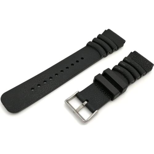 Soft watch bands 22mm Black Silicone rubber watch band Strap Sports Watch Strap