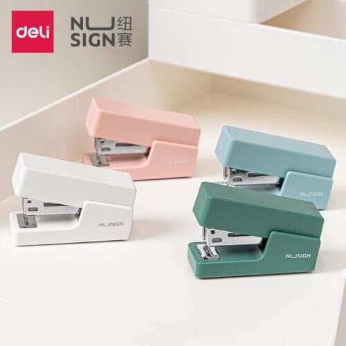Nusign Mini Stapler Small Stapler Portable Office Hand-held Labor-saving Stapler Binding Tool Students Stationery Accesorries