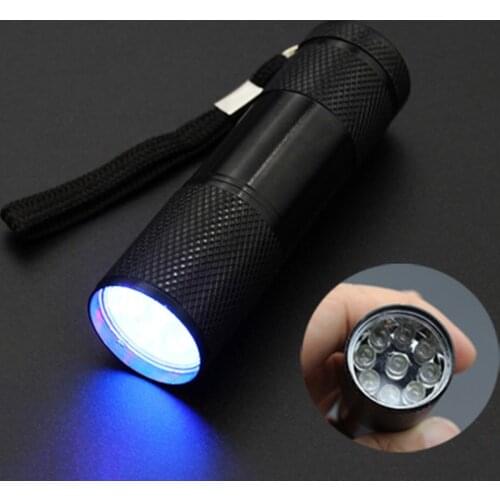 Portable UV Flashlight Torch Light Ultra Violet Light Blacklight UV Lamp Battery For Marker Checker Detection