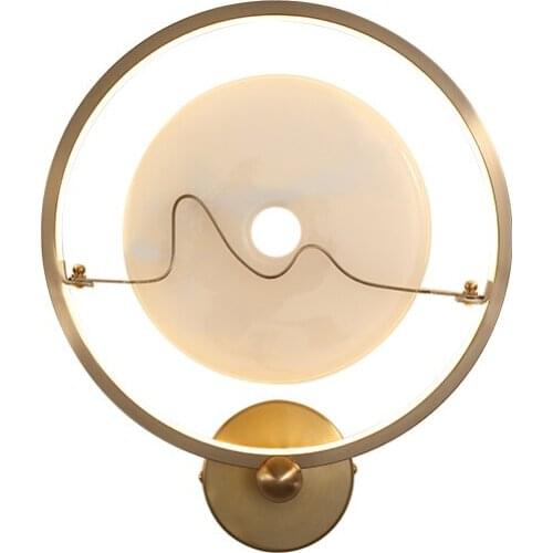 Light luxury new Chinese creative club showroom living room dining hall corridor aisle bedroom bedside simple wall lamp