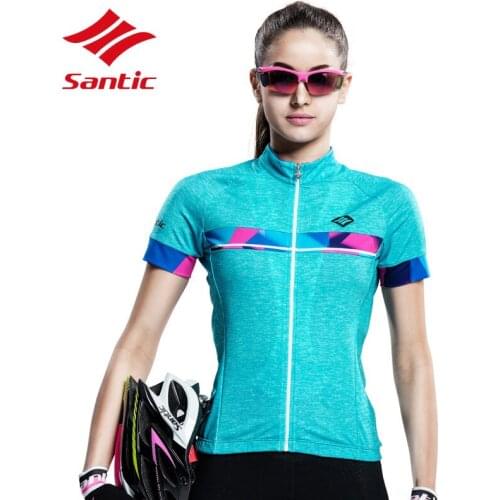 Santic Cycling Jersey Women Summer Breathable Cycle Clothes Downhill Bike Bicycle Jersey Cycling Clothing Ropa Ciclismo