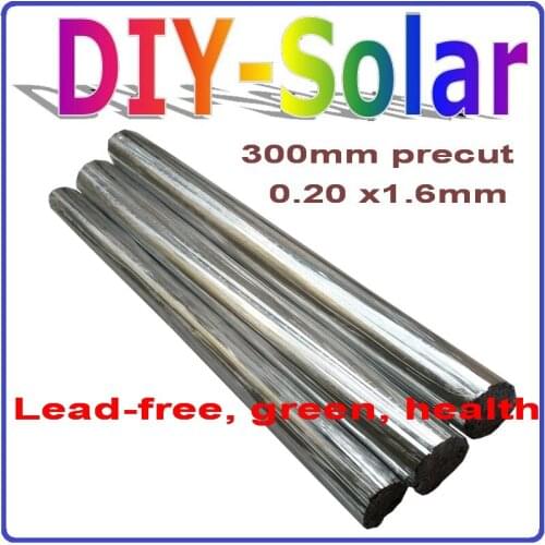 1.6x0.20mm Leady Solar Tab Wires, Precut Tabbing Wire, Any Size is Fine, Suitable for 125 or 156mm Solar Panel, Precut PV Ribbon