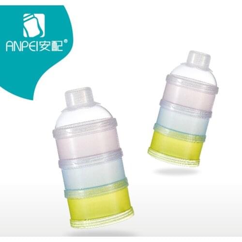 Baby Feeding Milk Powder Food Bottle Container 3 Layer Grid Box Solid Portable Infant Storage Dispenser Storage Bins For Travel