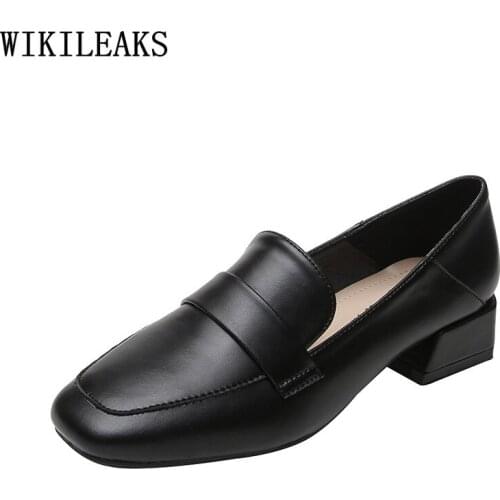 Block Heel Slip on Shoes for Women Pumps Women Shoes Square Toe Heels Shoes for Women 2021 High Heels Zapatos De Mujer Zapatos