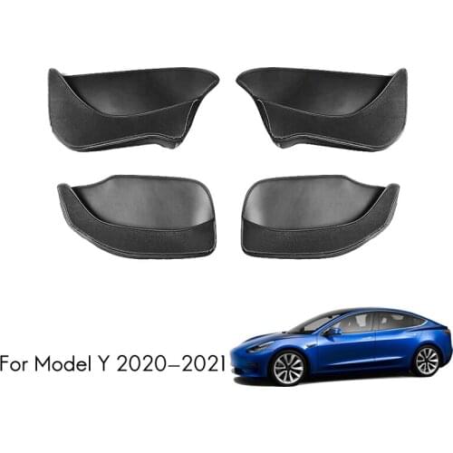 Door Slot Leather Protective Pad Door Storage Box Pad for Tesla Model Y 2021 Car Styling Modification Accessories