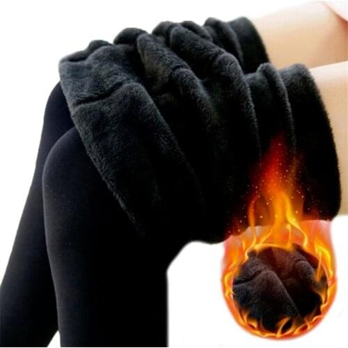 Winter Warm Leggings Women High Waist Push Up Girl High Elastic Thicken Velvet Leggings Thermal Legging For Women MOKIJINS
