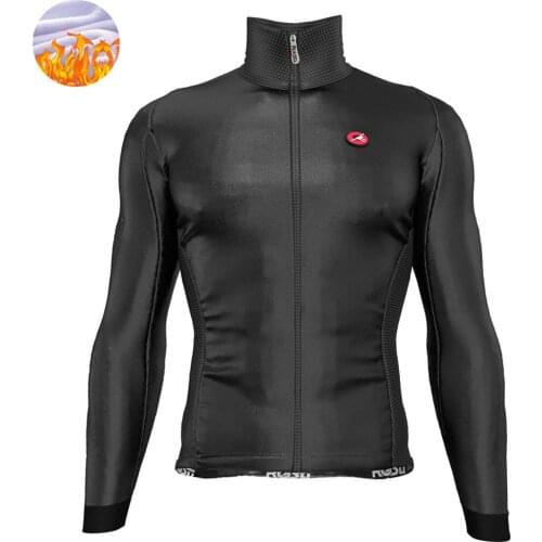 Rosti Winter thermal fleece Jersey Cycling Clothes Men Long Sleeve Jersey outdoor riding bike MTB clothing warm Fleece Warm wear