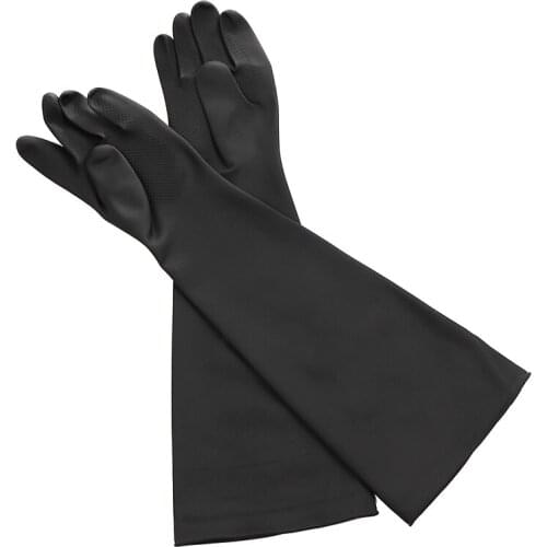 1 Pairs Agriculture Forestry Garden Protective Industry Gloves 60cm Long Anti Chemical Acid Alkali Rubber Work Gloves