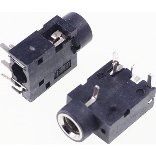 1000pcs Phone Jack 3.5mm 5 pin stereo audio socket for 3 poles earphone plug through hole DC30V 0.5A