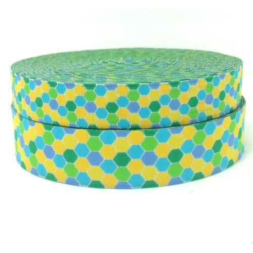 2016 NEW 16MM 5/8" AND 22MM 7/8" lovely Color Mosaic 100% Polyester Woven Jacquard Ribbon inventory sales KTZD16011202