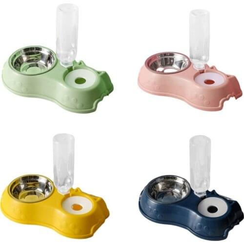 Automatic Dog Cat Bowl Pet Water Dispenser Water Storage Pet Feeder with Water Bottle Pet Food Bowl Food Container Pet Supplies