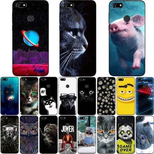 For LENOVO A5 L18011 Case Wolf Silicon TPU Fundas for Lenovo A5 L18011 Cat Animal Shell Bag Housing Phone Cases