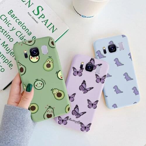 For Samsung Galaxy S8 Plus Case Butterfly Back Cover Phone Coque For Samsung s8plus s 8 Plus Dinosaur Fundas Bumper Etui Shell