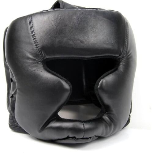 Black Good Headgear Head Guard Training Helmet Kick Boxing Protection Gear