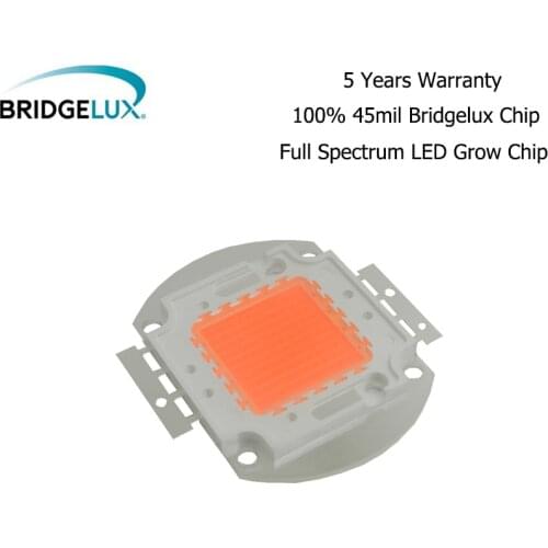 10pcs 50w 100w Hydroponics Bridgelux LED Beads LED COB Grow Chip full spectrum 400nm~840nm cover plant all stage greenhouse