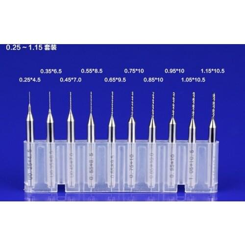 10pc PCB Wood cutter CNC Router Bits End Mill Tungsten Carbide PCB Milling Cutter