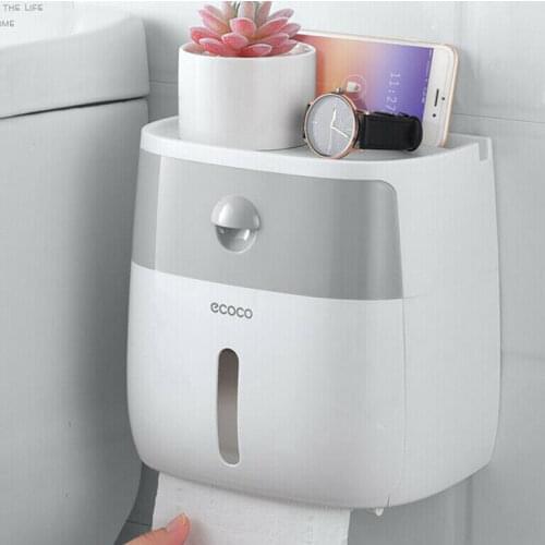 Hot Sale Waterproof Wall Mounted Toilet Roll Holders Towel Bathroom Tissue Paper Box Rack for drop shipping