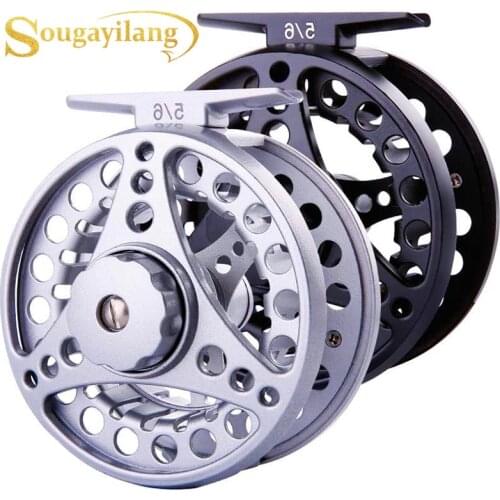 Sougayilang Fly Fishing Reels CNC-machined Large Arbor Fly Reel 2+1BB 1:1 Fly Fishing Tackle Accessories