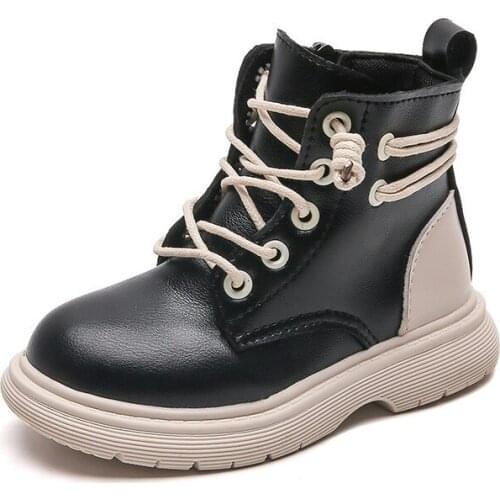 CNFSNJ 2021 autumn winter new Children Boys High help Sneakers Girls Leather Casual Kids Sports running Shoes Martin boots 26-36