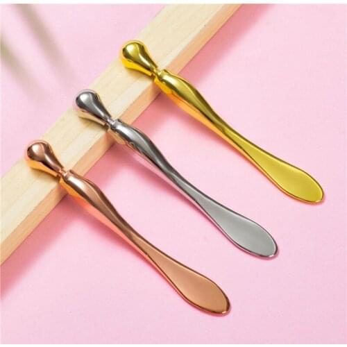Alloy Metal Cosmetic Spatulas Facial Mask Spoon Eye Cream Mixing Spatula Scoop Anti Wrinkle Massage Sticks Makeup Tools