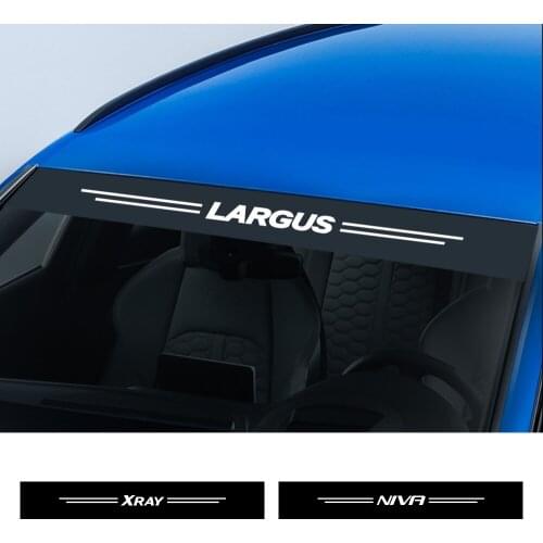 Fashion Car Front Vinyl Windscreen Stickers For Lada Xray Largus Granta Niva Reflective Windshield Decals Auto Decor Accessories