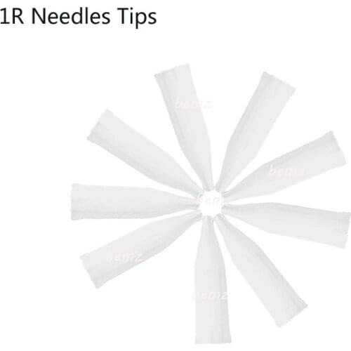 100 Pieces Per Lot 1R Round Sterilized Plastic Disposable Eyebrow Lip Tattoo Permanent Makeup Tips Top Quality Needle Caps