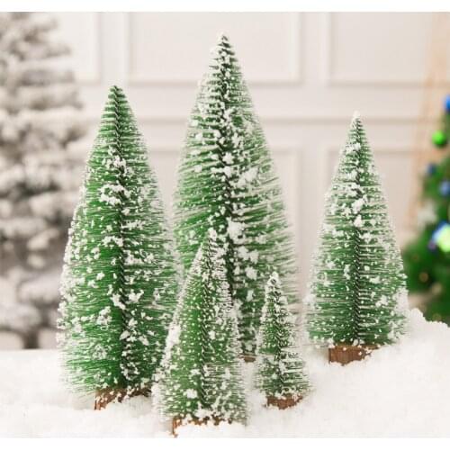 Mini Christmas Tree Table Ornament Merry Christmas Decor For Home 2022 Kids Favor Feliz Navidad Joyeux Noel Xmas Cedar Decor