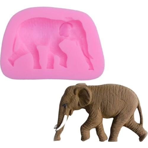 Nepal Elephant Fondant Molds Silicone Pink Easy To Demould Cake Decorating Tool DIY Chocolate Mold High Temperature Resistance