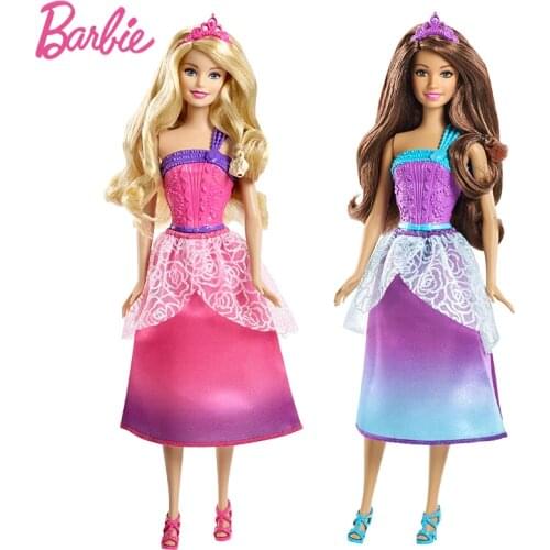 Original Barbie Doll Long Hair Princess Doll American Girl Barbie Doll Hair Kingdom Toys Gift For Birthday Boneca Juguetes DKM23