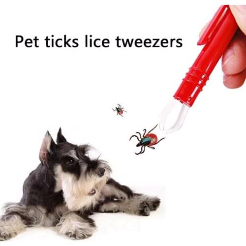 Flea Tick Tweezers Clip tweezers Mite Dog Removing Ticks Flea Anti Dog Ticks And Fleas Plastic Pet Clip Tweezers Mite Acari E